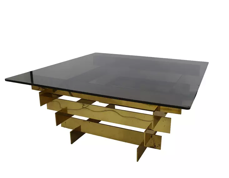 Lasi_messinki_sohvapoyta_70-luku.jpg - Käytetyt Pöydät - A00000480 - 1