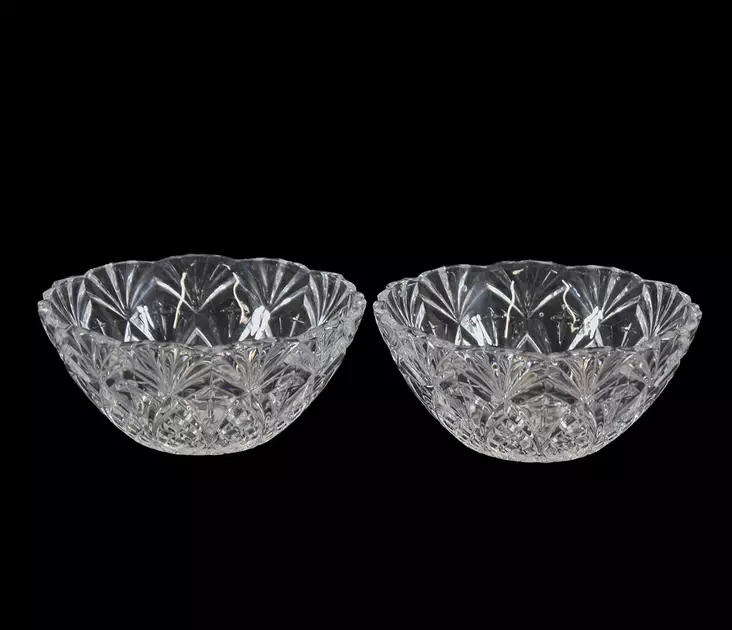 kristalli_jalkiruoka_kulhot_2kpl.jpeg - Käytetyt Lautaset ja kulhot - A00000461 - 1