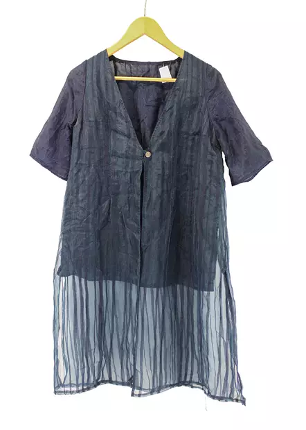 Tunika_sininen_lyhyhihainen.jpg - Käytetyt Naisten mekot ja hameet - A00001643 - 1