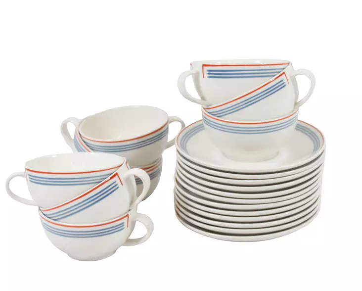 Arabia_domino_bistro_9kpl_kahviastiasto.jpg - Käytetyt Mukit ja kahvikupit - A00000103 - 1