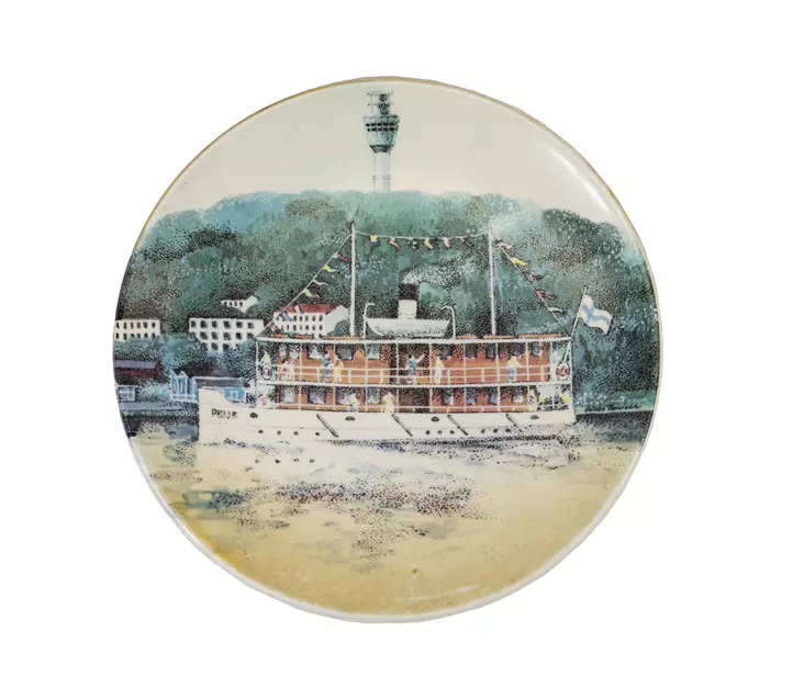 Kuopiomatkustajasatama_taululautanen_etukuva.jpg - Käytetyt Seinälautaset - A00000324 - 1