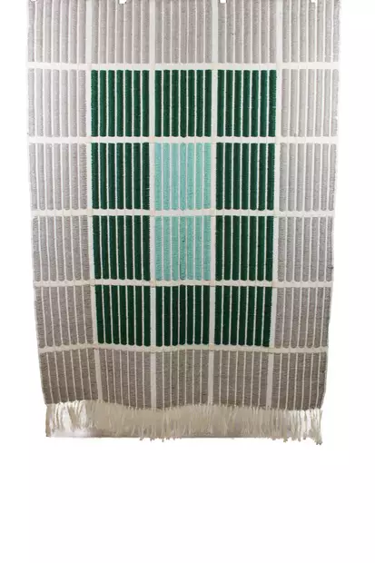 Valkovihrea_matto.jpg - Käytetyt Muut kodintekstiilit - A00001629 - 1