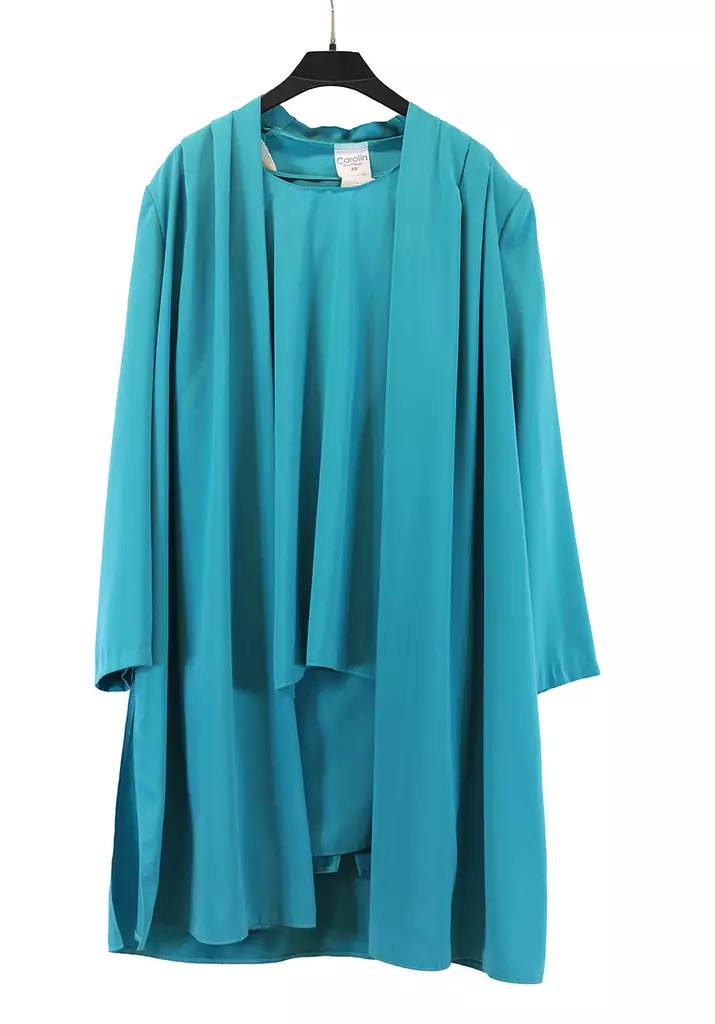 turkoosin_sininen_jakkujapaita.jpg - Käytetyt Naisten mekot ja hameet - A00001009 - 1